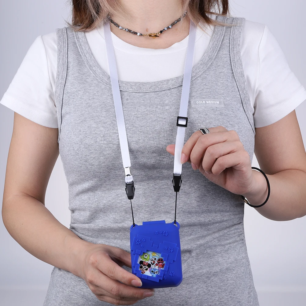 Para Bitzee Disneys juguete interactivo funda de silicona soporte protector a prueba de golpes piel Digital juguete para mascotas funda protectora con cordón - imagen 4