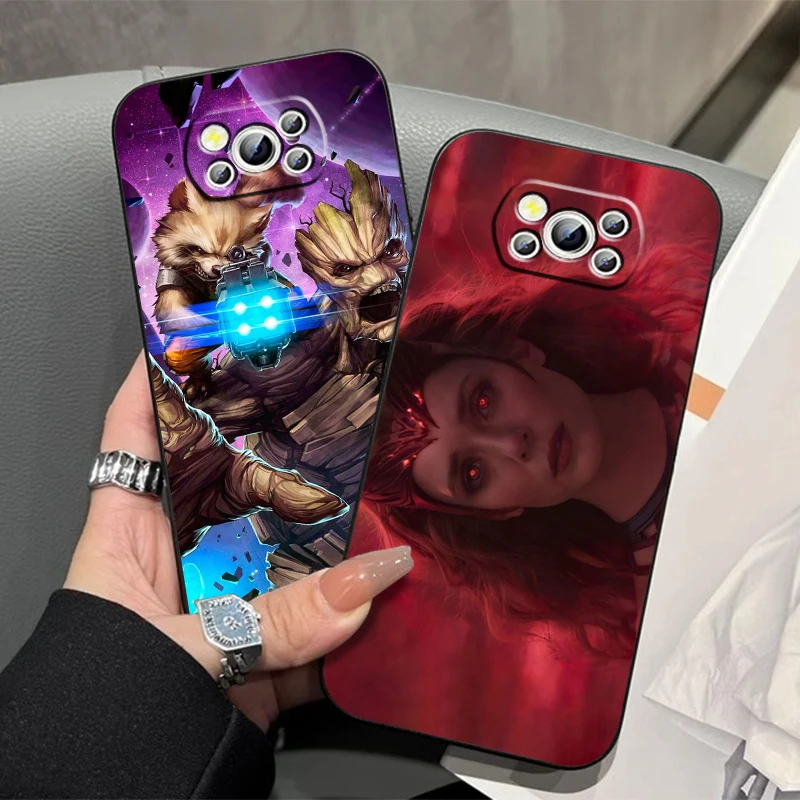 Marvel Avengers Heroes Passion For Xiaomi Mi Poco F5 F4 F3 X6 X5 X4 X3 M6 M5S M4 M3 C65 Pro GT NFC 5G, Black Back Phone Case - imagen 2