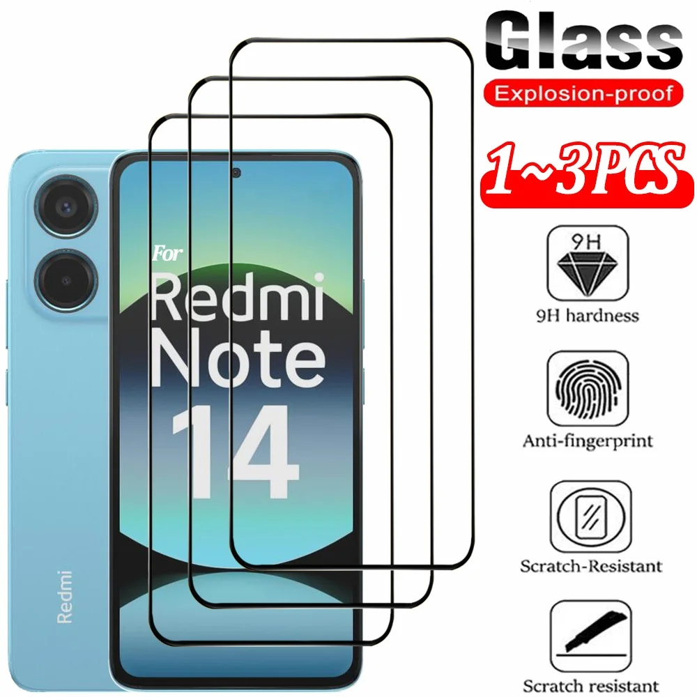 1~3 PCS Película Cristal templado Para Xiaomi Redmi Note 14 Protector Pantalla Redmi Note 13 Pro 5G Frontal Vidrio Redmi Note14 Screen Protector Glass - imagen 2