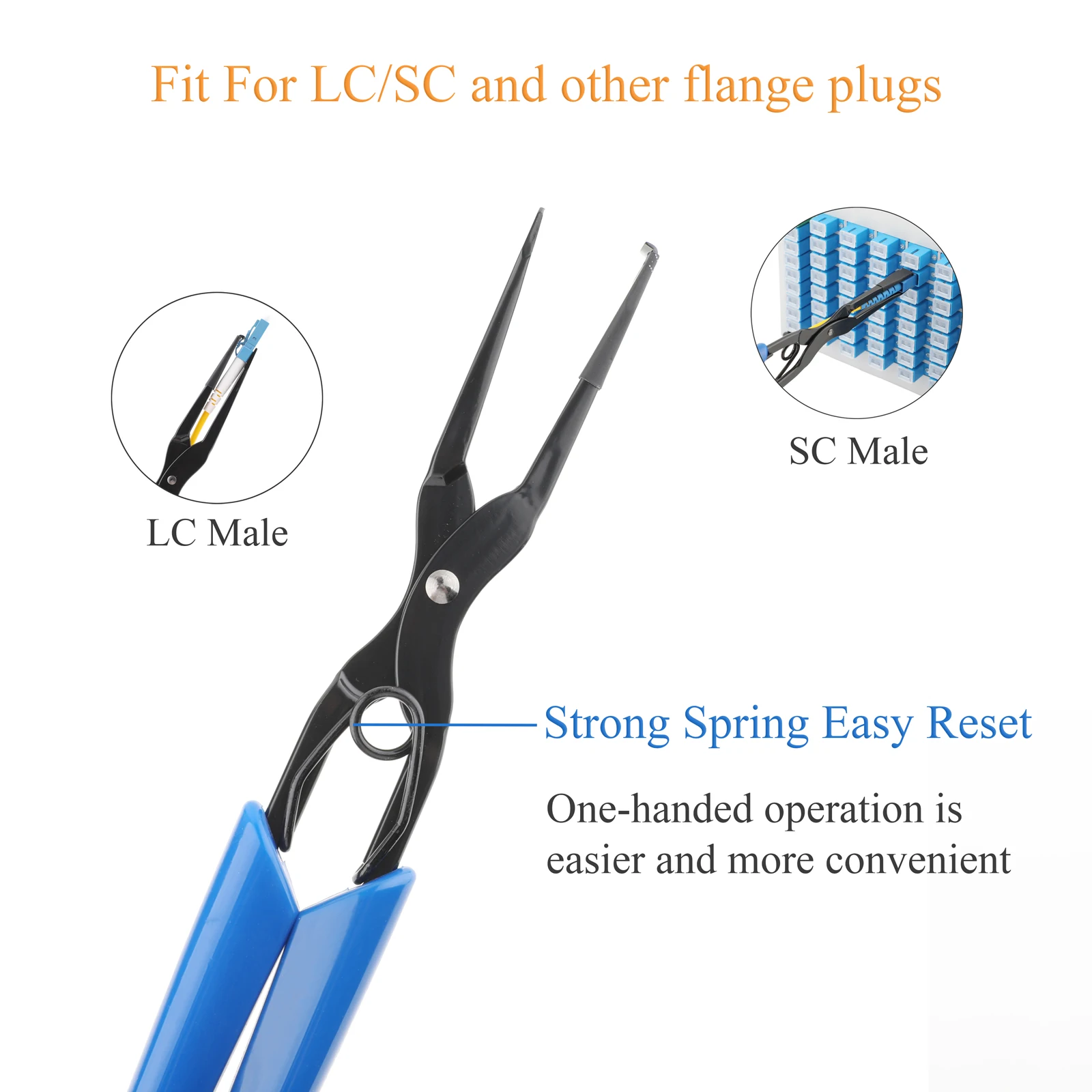 Herramienta de brida de fibra óptica VCFS-18 abrazadera/alicates de boca larga equipo habitación enchufe de fibra óptica y herramienta de extracción para enchufes SC/LC - imagen 3