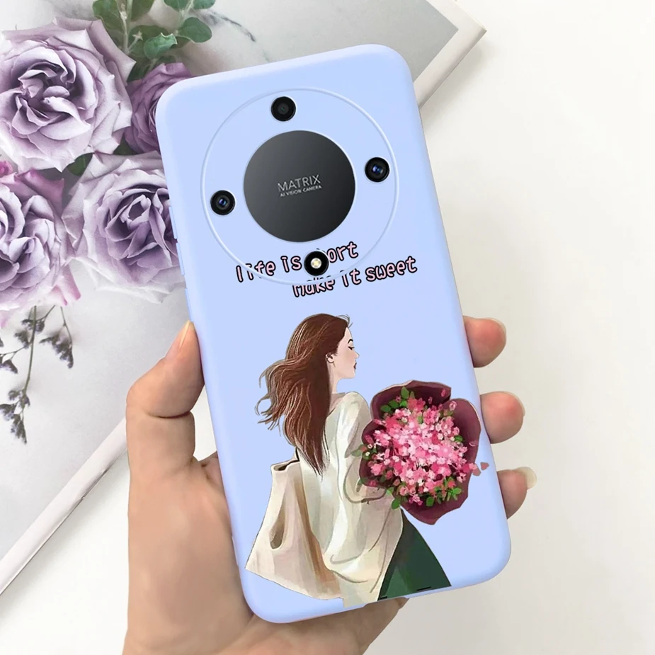 Funda de silicona suave para Honor Magic6 Lite, carcasa de girasol para chicas bonitas, parachoques para Honor Magic6 Lite, Honor X9b - imagen 3