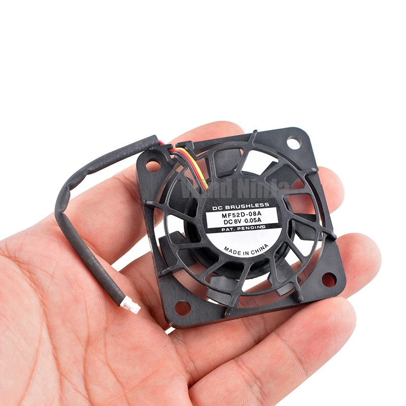 MF52D-08A Ventilador de refrigeración de 52 mm x 5,2 cm DC8V 0.05A Conector de 3 pines Operación silenciosa para sistemas de refrigeración de impresoras - imagen 2