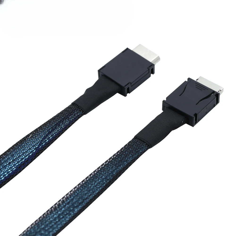 MZX PCIe Mini SAS SFF 8611 4I a 8611 4I Cable de servidor extensión de transferencia de datos de súper velocidad Cable de computadora macho a macho - imagen 2