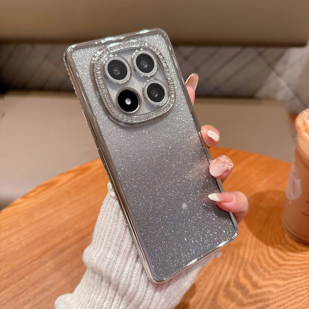 Funda de lujo con purpurina y diamantes de imitación para Xiaomi Remi Note 14 13 Pro Plus 12 11 10 Pro 11S 10S 14C 13C A3, funda de silicona suave - imagen 3