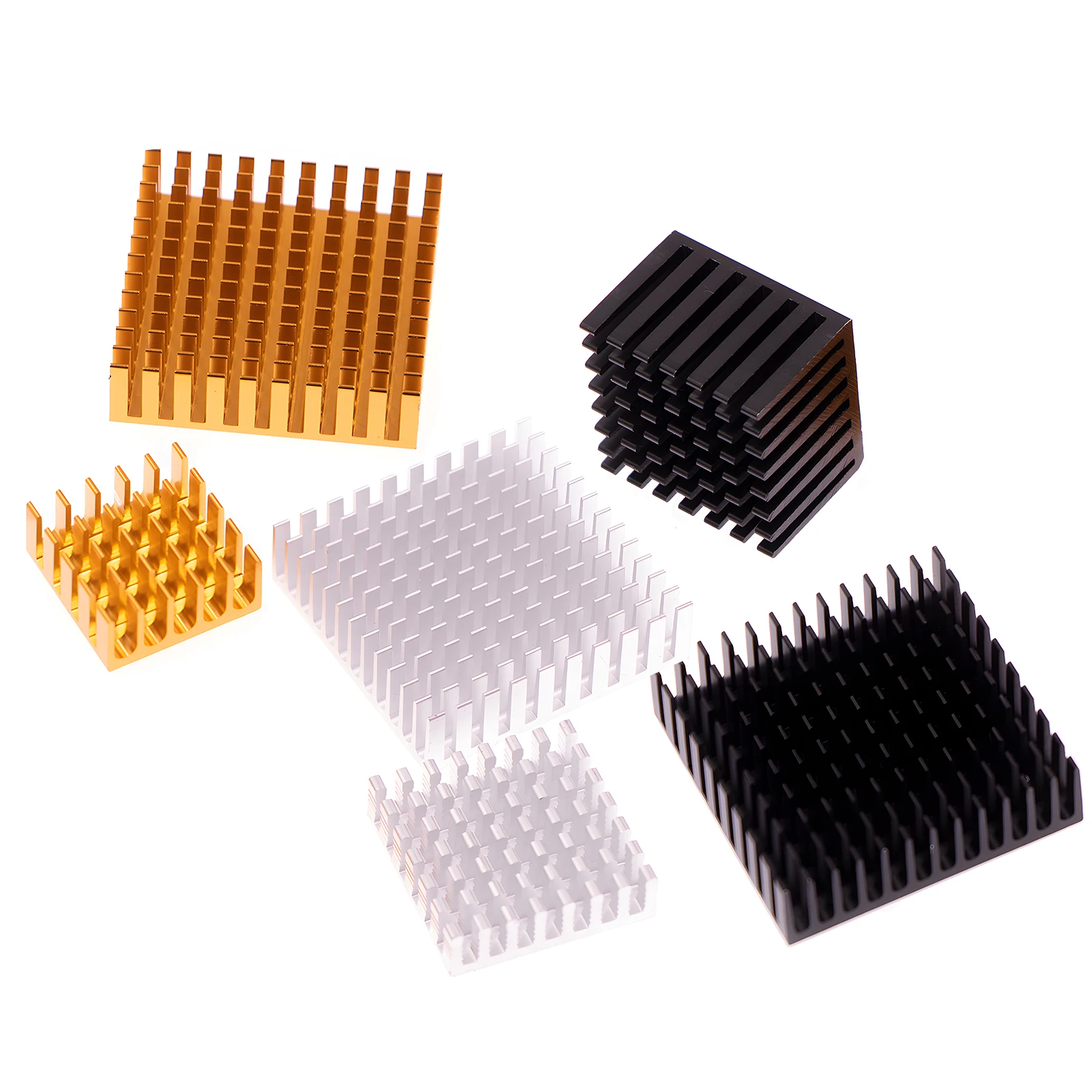 1 Uds radiador de aluminio IC disipador de calor con ranura disipador de calor para Chip electrónico almohadillas frías 22x22x1 0/28x28x6/28x28x20/40x40x11mm - imagen 5