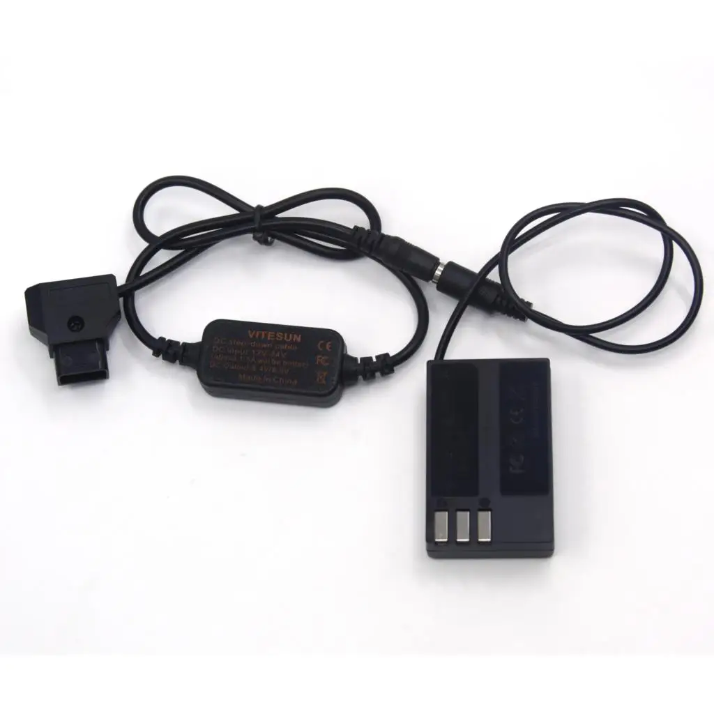 D-TAP Dtap 12V-24V Cable de alimentación reductor + D-DC128 D-LI109 batería simulada para Pentax K-100 K70 K-50 K-30 K-3 K-5 K-7 K-S1 K-S2 K-50 - imagen 2