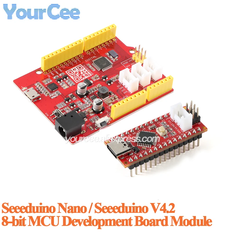 Seeeduino Seeed V4.2 para Arduino Nano Atmega328P AVR microcontrolador de 8 bits MCU módulo de placa de desarrollo Grove Seeeduino Nano