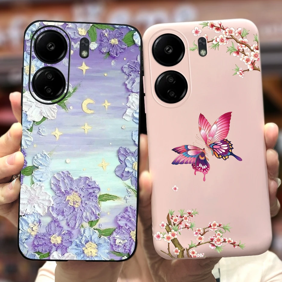 Funda de silicona suave para teléfono Xiaomi, carcasa de TPU pintada con caramelo, Popular, para Xiaomi Poco C65, Redmi 13C, PocoC65 - imagen 4