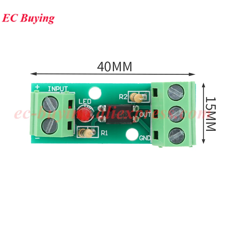 EL817 PC817 1 2 4 Módulo de aislamiento de optoacoplador de canal de 8 vías PLC 3V-5V 12V 24V aislador fotoeléctrico placa acopladora óptica - imagen 2