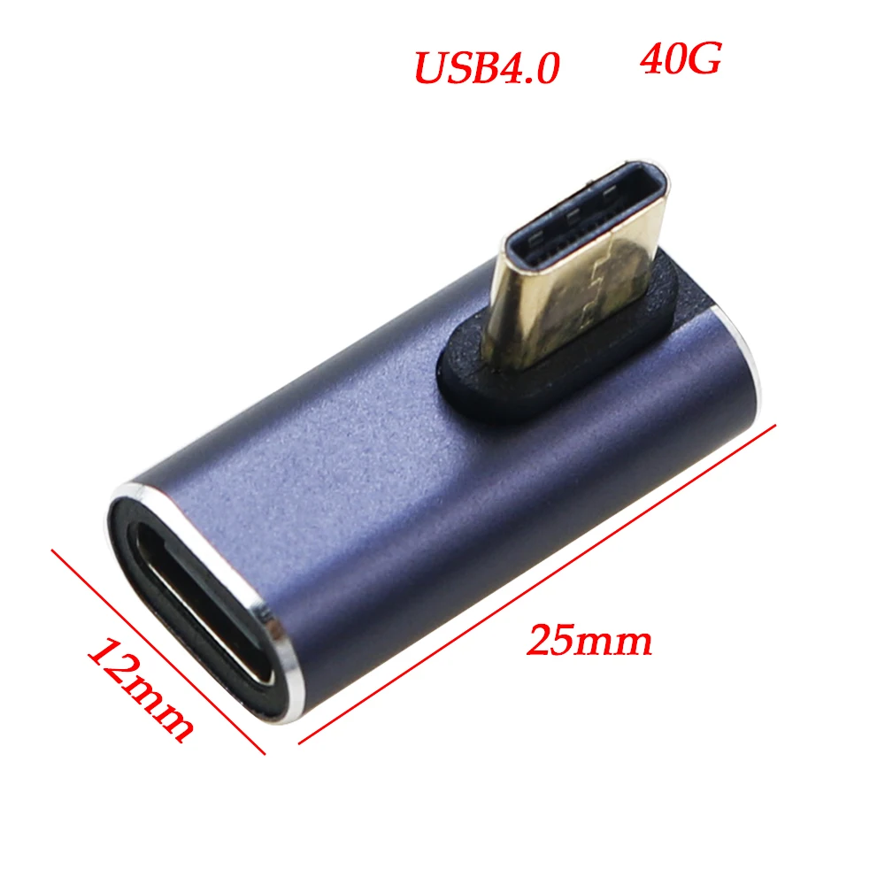 Adaptador USB C en forma de U, adaptador de ángulo recto Tipo C hembra a tipo C macho, adaptador de datos rápido de 40gbps, convertidor de carga - imagen 5