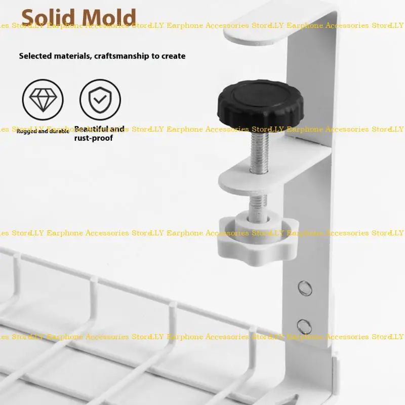 462e debajo organización alambre escritorio estante almacenamiento bandeja metal bandeja metal - imagen 5