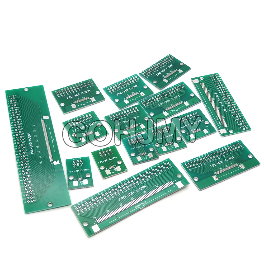5 uds doble cara FPC/FFC 0,5mm 1mm 6/8/10/12/20/40/50/60 Pin a DIP 2,54mm adaptador SMT placa de enchufe conector de placa PCB KIT de bricolaje - imagen 3