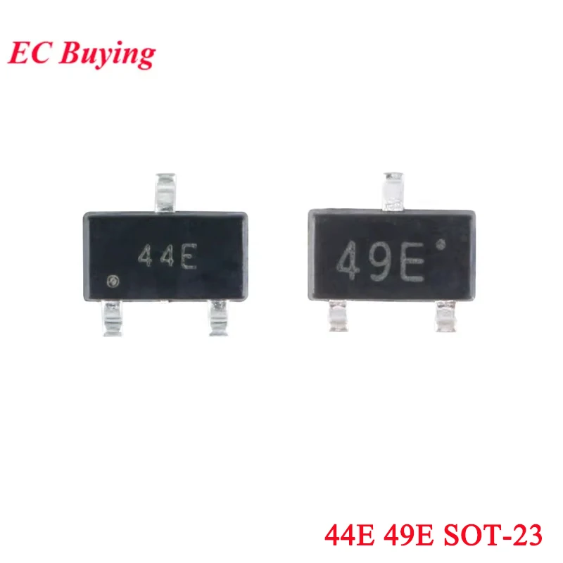100 uds/5 uds 44E 49E interruptor de Sensor de efecto Hall SMD elemento Hall SS49E AH49E A3144E SOT23 interruptor de Sensor Motor eléctrico sin escobillas
