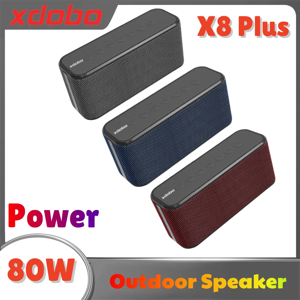 XDOBO X8 Plus altavoz 80W potente barra de sonido de graves Subwoofer Inalámbrico 10400mAh función de banco de energía USB/TF/AUX reproducción de música Camping