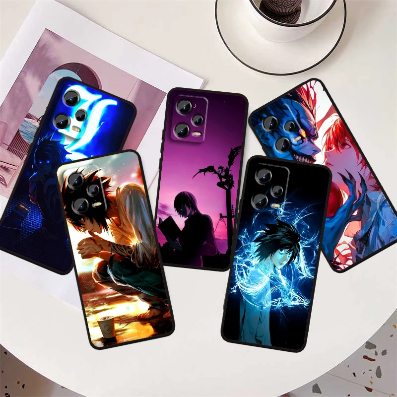 Death Note-funda de teléfono suave para Xiaomi Redmi Note, Popular, película de Anime, 13, 12R, 12, 12S, Turbo, 11, 11T, 11S, 10, 10S Pro Plus, 5G, color negro