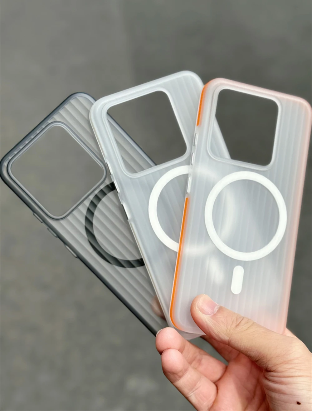 Patrón corrugado para Magsafe, funda de carga inalámbrica magnética para Xiaomi Mi 14 Pro Ultra 13, parachoques antideslizante, cubierta dura mate para PC - imagen 5