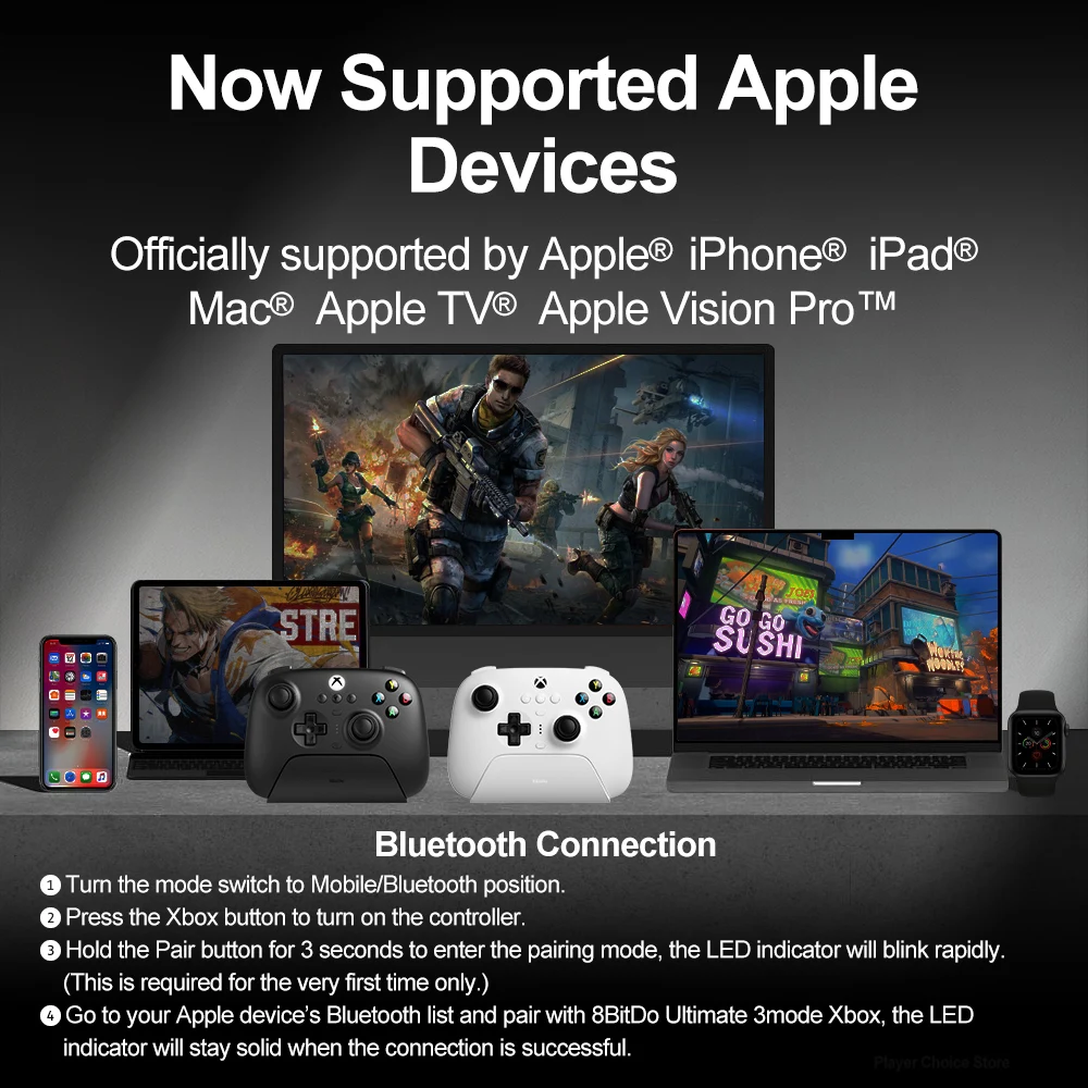 8BitDo Ultimate Controlador Xbox de 3 modos Gamepads PC con licencia por Microsoft para Xbox Series X S Xbox One Windows 10 11 IOS Android - imagen 5