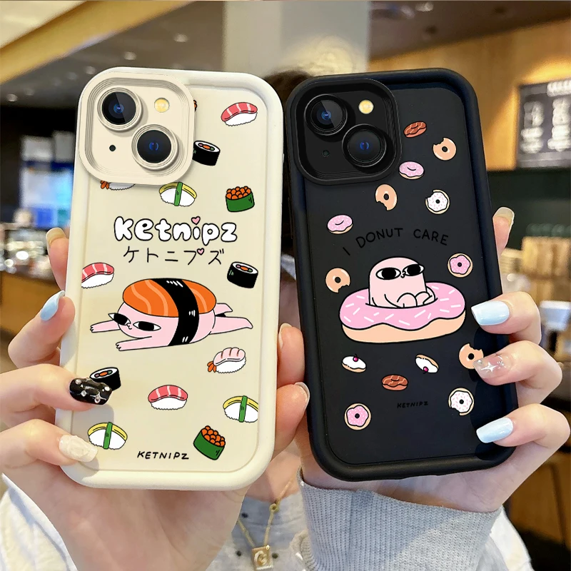 Nueva funda de teléfono k-ketnipz de dibujos animados a la moda para iPhone 16 Pro Max 15 14 13 12 11 Pro XR X XS Max 8 7 funda de silicona a prueba de golpes