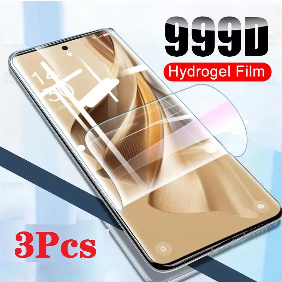 3 uds película de hidrogel para OPPO A31 A17 A17K A16e A16K A16 A15s A15 A12e A12 A11 S A11K A9 A5 A54 A54s Protector de pantalla
