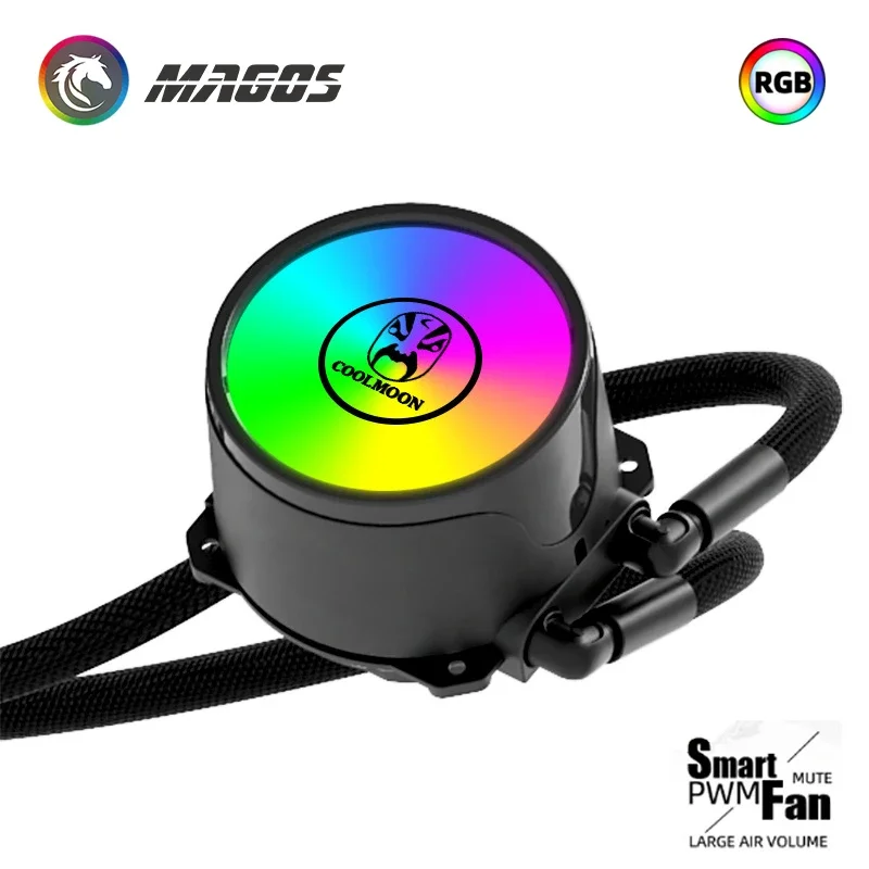 CoolMoon AM5 CPU 240 Enfriador de agua AIO Kit de enfriamiento 1700 Soporte AMD/Intel 5V MB ARGB SYNC - imagen 4