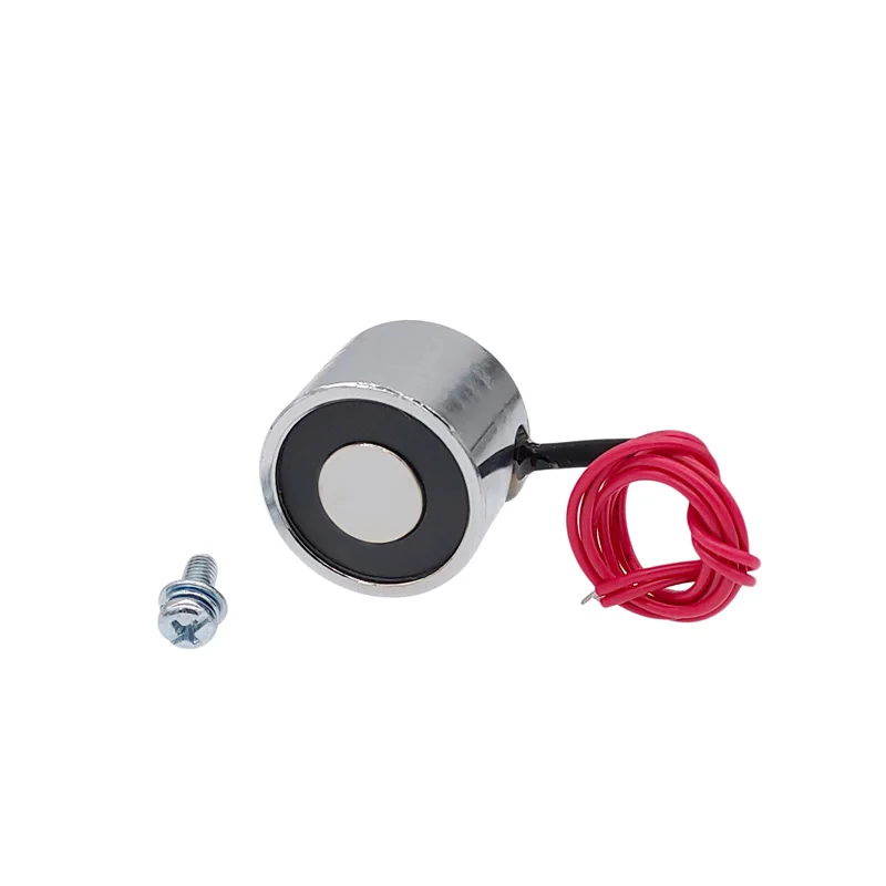 Electroimán de solenoide de 34x25mm P34/25 potente imán eléctrico 5V 6V 12V 24V CC elevación 25Kg 250N ventosa - imagen 3