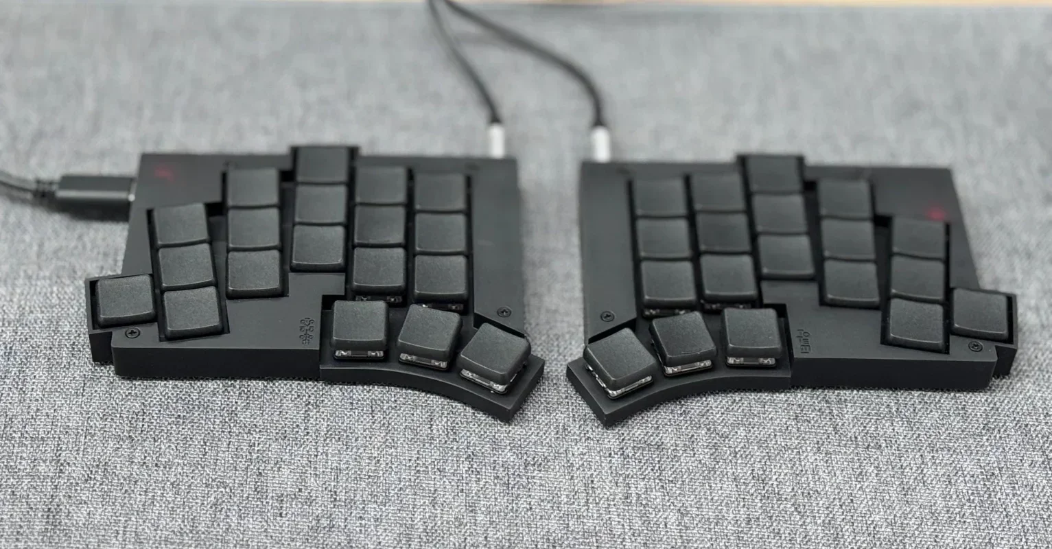 TOTEM-Teclado de perfil bajo dividido, 38 teclas, con cable, impresión 3D, resina/Pla VAIL, intercambiable en caliente personalizado, teclados ergonómicos para juegos, PC y jugadores - imagen 3