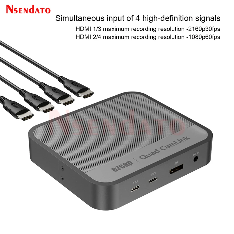 Ezcap362 Quad CamLink 4 canales Thunder HDMI tarjeta de captura de videojuegos HDMI 4K 30fps RGB24 1080P60 grabadora para videocámara DSL - imagen 5