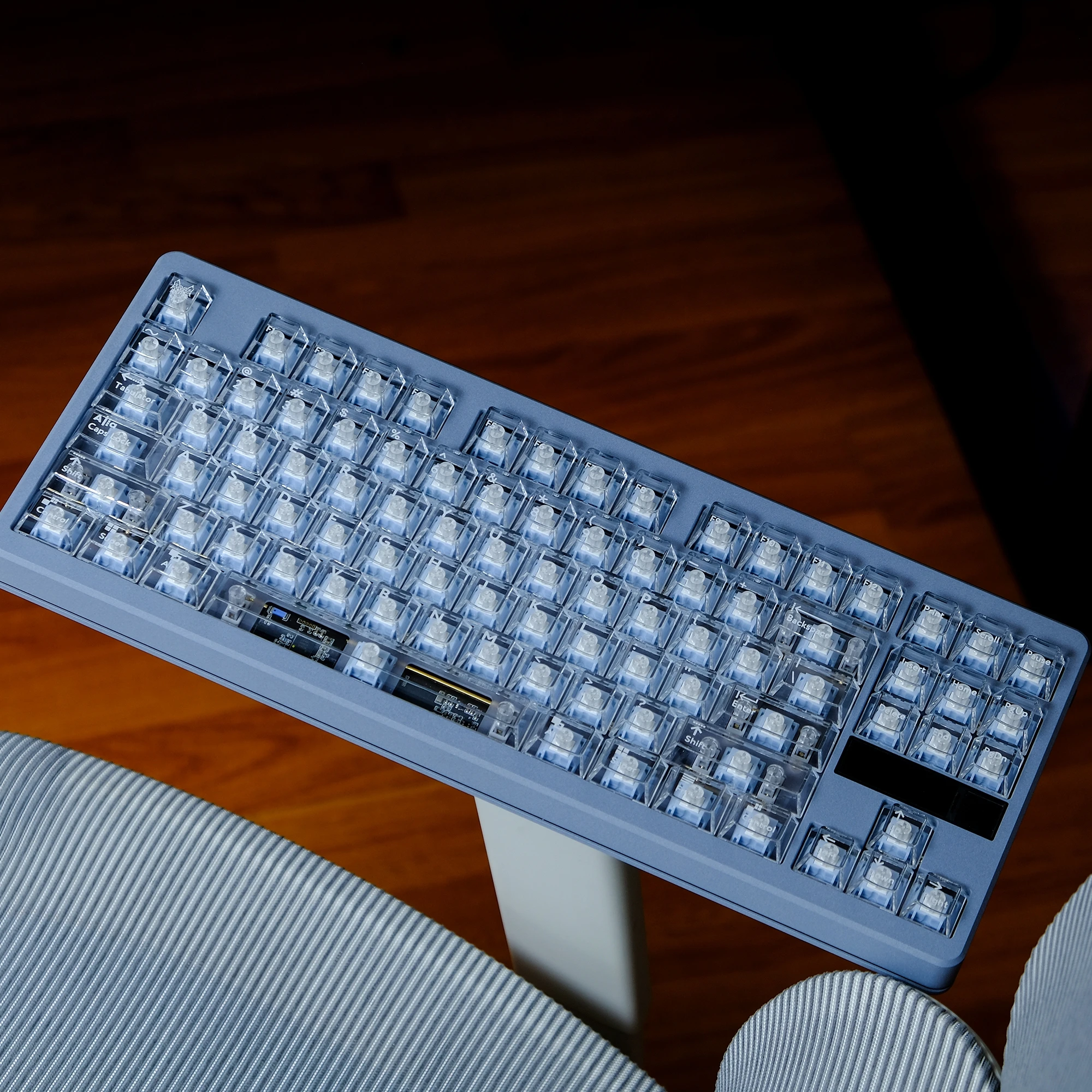 Teclas transparentes de doble disparo, perfil Cherry, 114 teclas, teclas blancas totalmente transparentes para PC, interruptores Gateron MX, Teclado mecánico - imagen 2