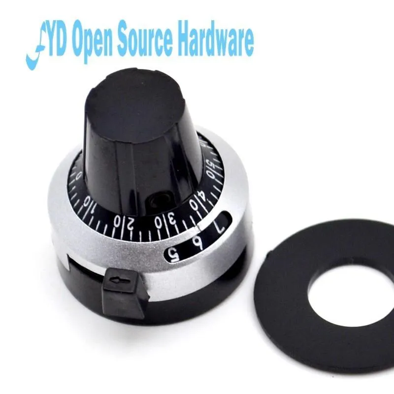 Potenciómetro WXD3-13 3590S, 4mm, 6mm, 6,35mm, perilla de Dial preciso con bloqueo 3590, Kit de sombrero - imagen 5
