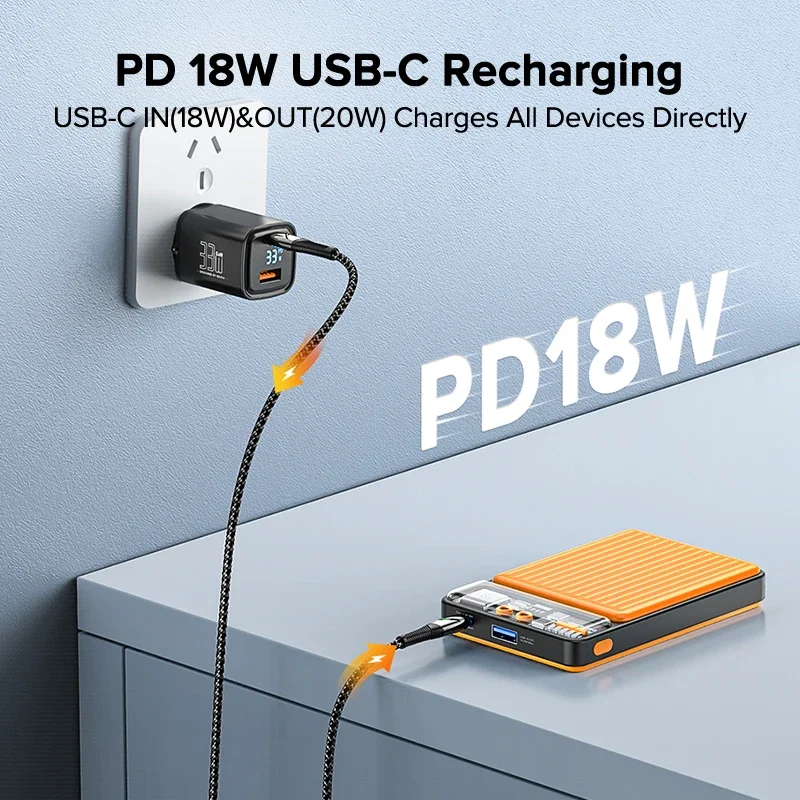 QOOVI Power Bank 22,5 W cargador portátil ultrafino Powerbank 10000mAh batería carga rápida para iPhone 16 15 Xiaomi Samsung - imagen 4