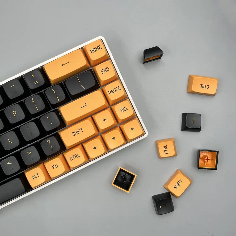 149 teclas negro amarillo CSA perfil teclas doble disparo PBT Keycap para Cherry Mx Switch Teclado mecánico para jugar tapa de llave DIY - imagen 5