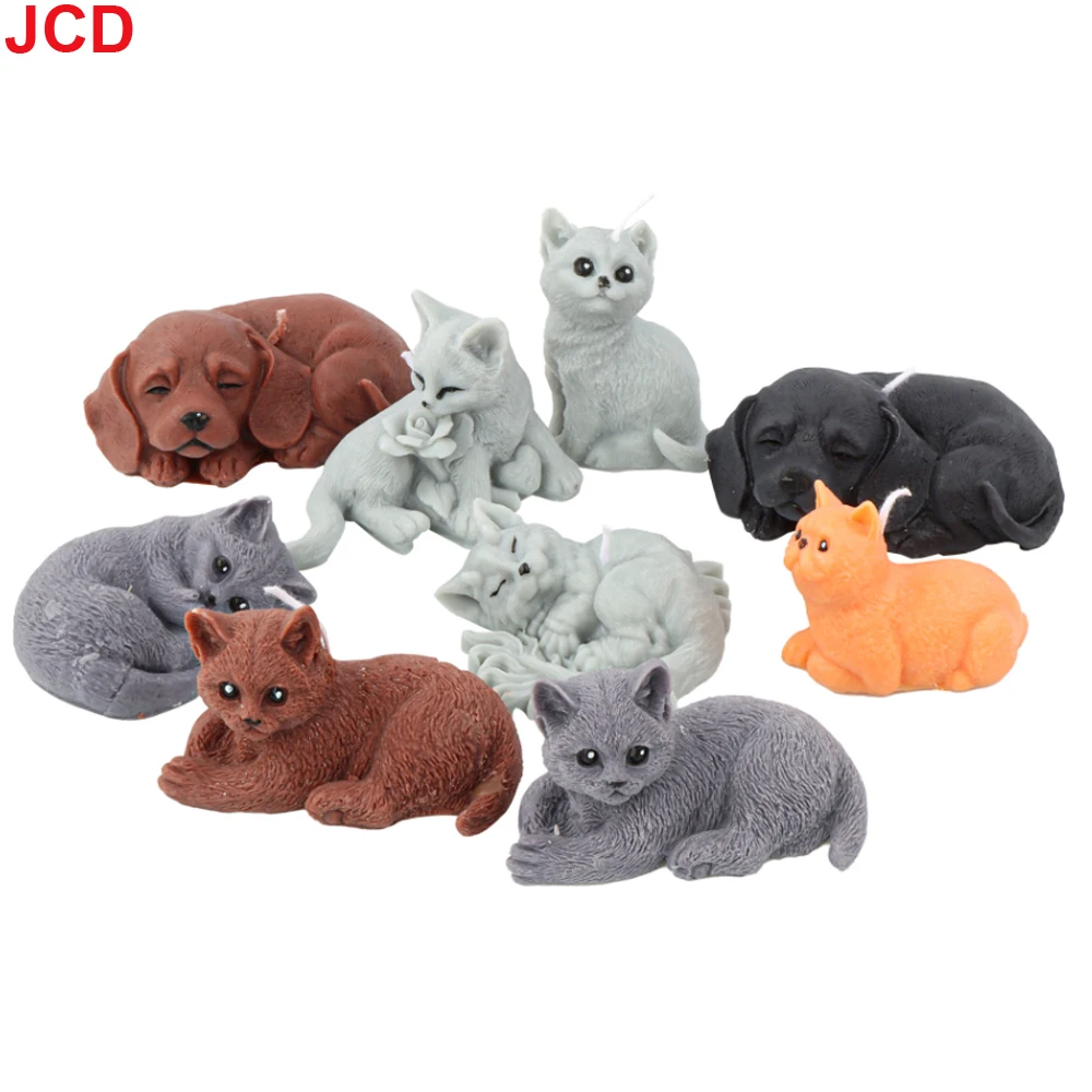 Molde de vela de silicona para mascotas, forma de gato, perro, zorro, jabón de yeso de aromaterapia, Chocolate, Fondant, molde para hornear, regalos de decoración del hogar - imagen 2
