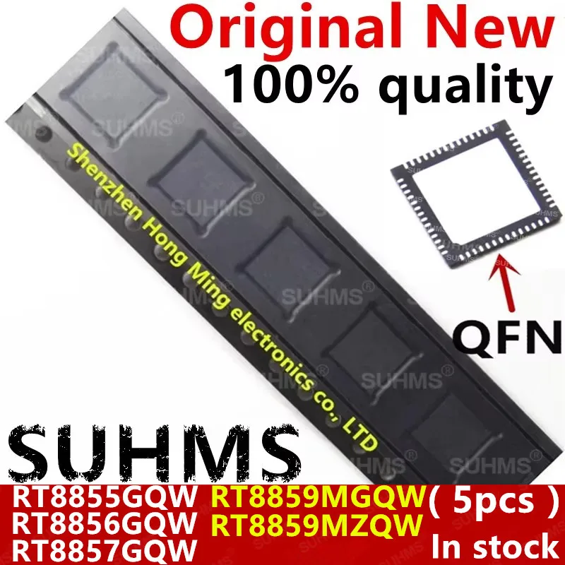 (5 piezas) 100% nuevo RT8855GQW RT8856GQW RT8857GQW RT8859MGQW RT8859MZQW RT8855 RT8856 RT8857 RT8859M QFN