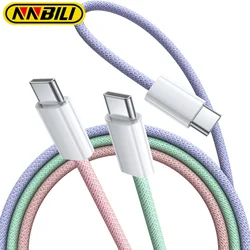 NNBILI Cable USB-C a USB-C 60W de Nailon, Carga Rápida iPhone Xiaomi