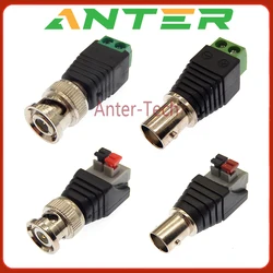 Adaptador Balun BNC Vídeo Coaxial Macho-Hembra para CCTV