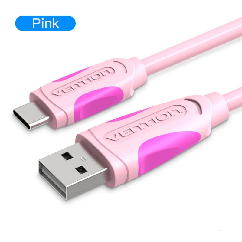 Vention-Cable USB tipo C para móvil, Cable de datos de carga rápida, 2A, USB 3,1, USB-C, para Samsung, Huawei, ZUK, LG, Xiaomi 0,5 - imagen 2