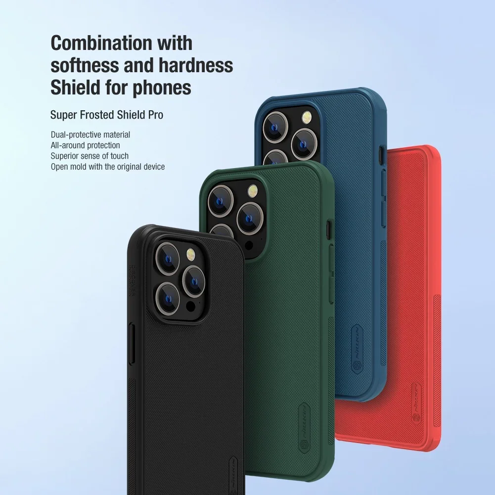 Funda Nillkin Frosted Shield Pro para iPhone 13/14 PC + TPU contraportada dura con protección antideslizante Compatible con iPhone 13/14 - imagen 3