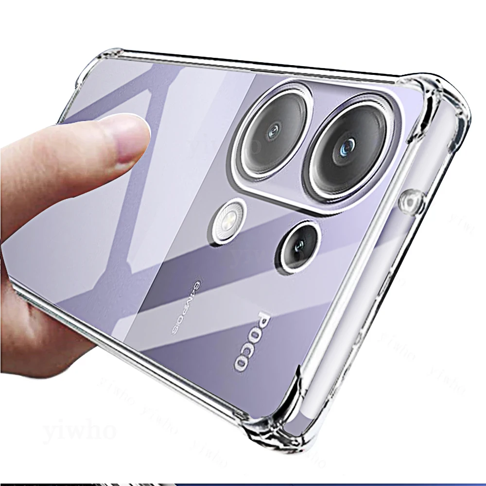 Funda de teléfono a prueba de golpes para Xiaomi Poco M6 Pro 4G M5s M4 M3 Pro 5G, funda trasera suave de silicona transparente TPU M 6 5 4 3 Pro - imagen 2