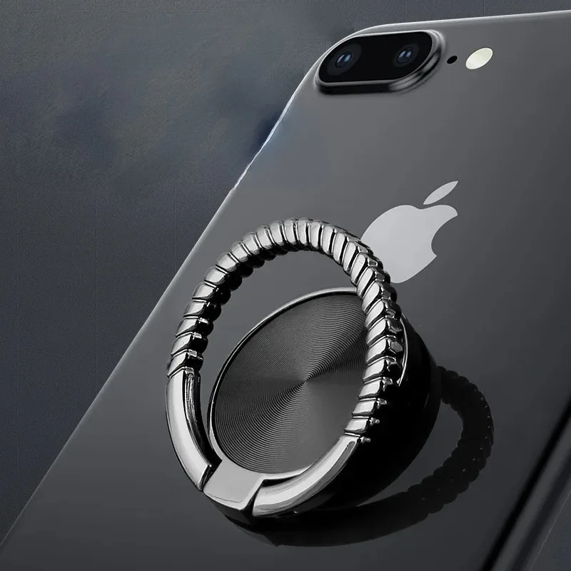 Patrón de CD de metal ultrafino 360 ° Soporte giratorio para teléfono móvil, hebilla de anillo, soporte magnético para teléfono móvil de coche para IPhone 12 11