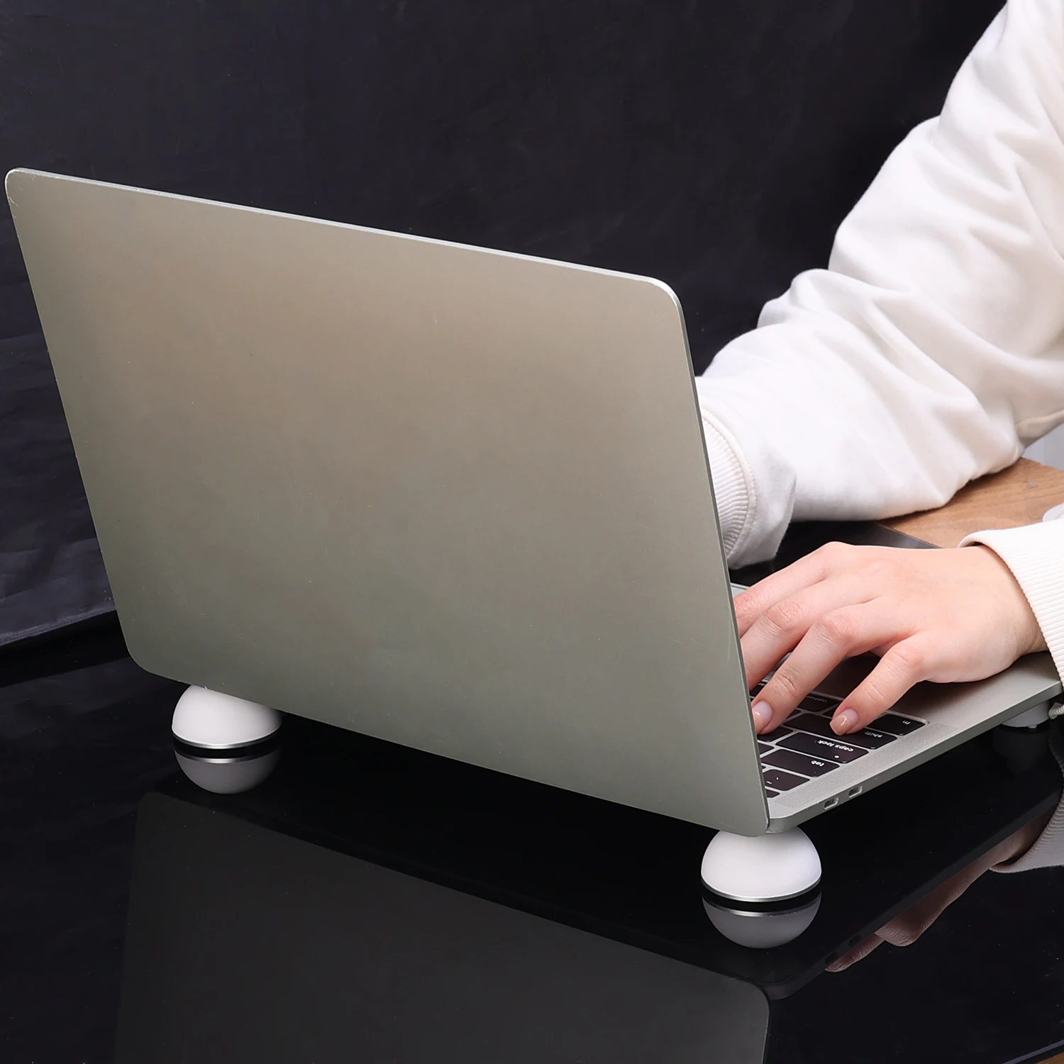 Soporte portátil para ordenador portátil, almohadilla de refrigeración para Notebook, PC, soporte antideslizante con forma de bola para accesorios de ordenador doméstico - imagen 4