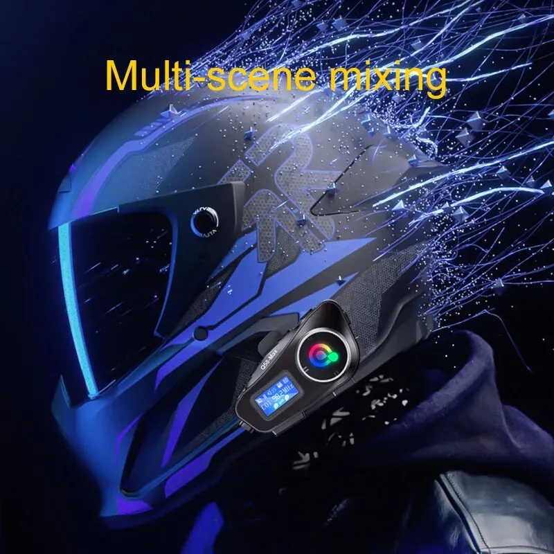 Q58-MAX Auriculares Bluetooth Casco Moto LED Impermeable - imagen 5