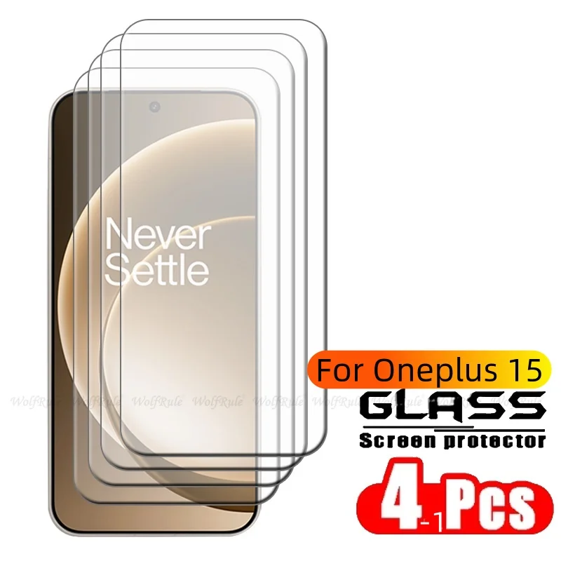 1-4 Uds para Oneplus 15 vidrio Oneplus 15 vidrio templado 9H HD Protector de teléfono transparente Protector de pantalla 9H Oneplus 15
