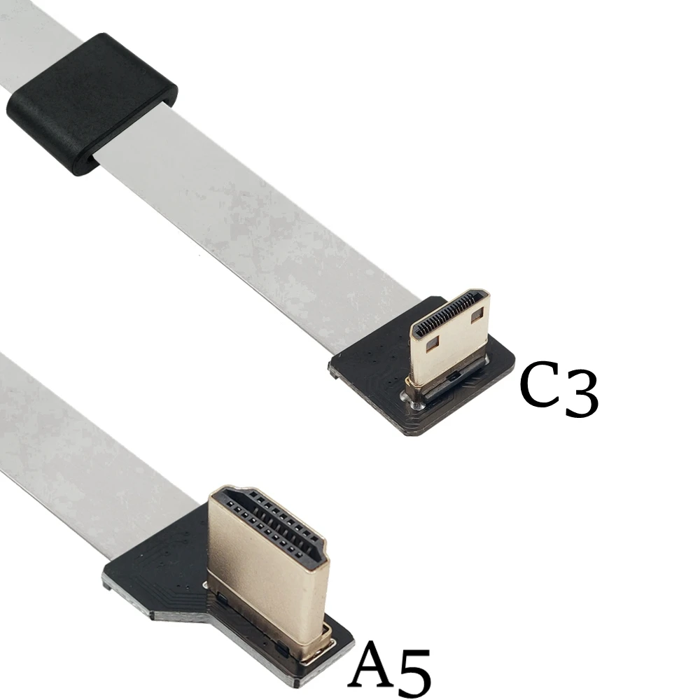 Estabilizador de giroscopio de cable de cinta de alta definición de 0,05 M-1M para DSLR estándar HDMI a Micro HDMI MINI cable suave - imagen 2
