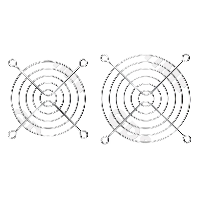 Gdstime Silver Metal Grill Finger Guard Protective Net Fan Grill 30/40/50/60/80/90/120mm Cooling Fan Grill DC Fan Safety Device - imagen 2