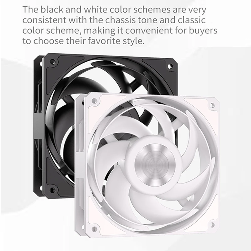 TEUCER B12 ventilador de refrigeración de alto rendimiento 120mm 4 pines PWM 3000RPM ventilador con cubierta alta presión de viento rodamientos de bolas dobles enfriador de aire de PC - imagen 2