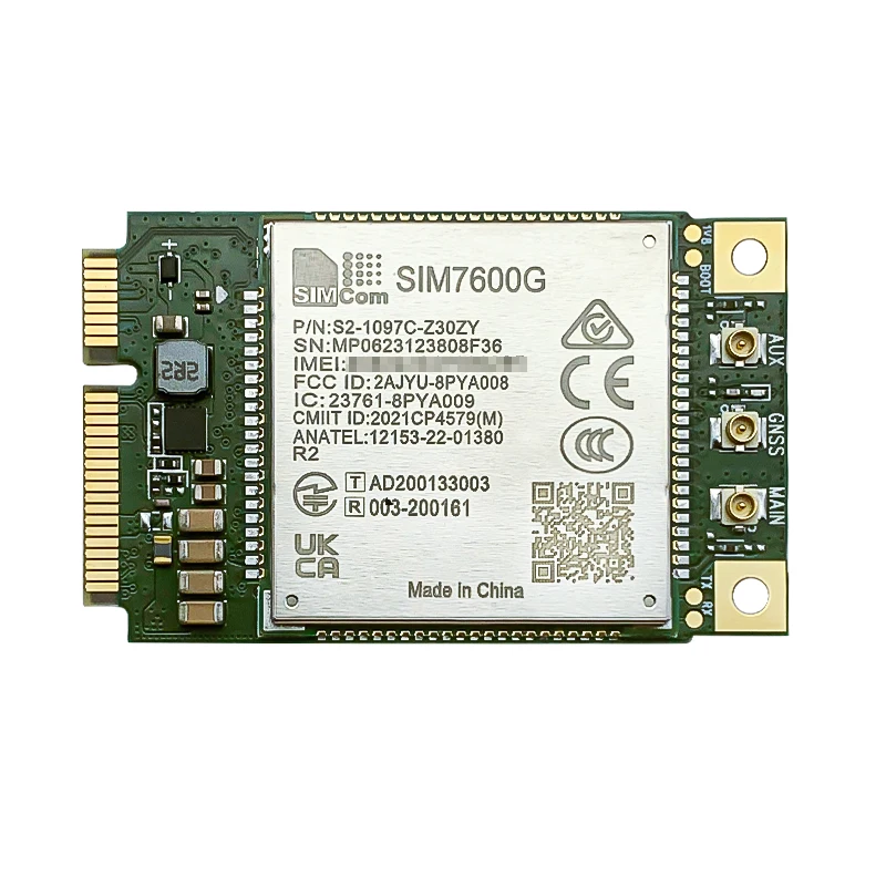 SIMCOM SIM7600 SIM7600G MINI PCIE LTE CAT1 Módulo global multibanda LTE-FDD/LTE-TDD/HSPA+/UMTS/EDGE/GPRS/GSM CAT-M y NB-IoT - imagen 2