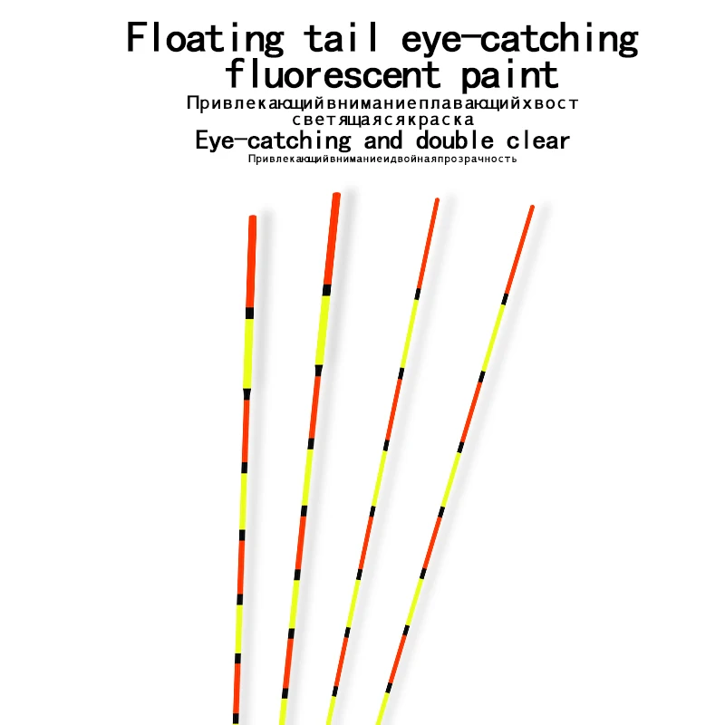 Flotador de pesca + 1 bolsa de ganchos + 1 asiento de boya, Bobber sensible al caña, boya estable de agua dulce, flotador de cola dura, aparejos de herramientas de pesca, 1 ud. - imagen 4