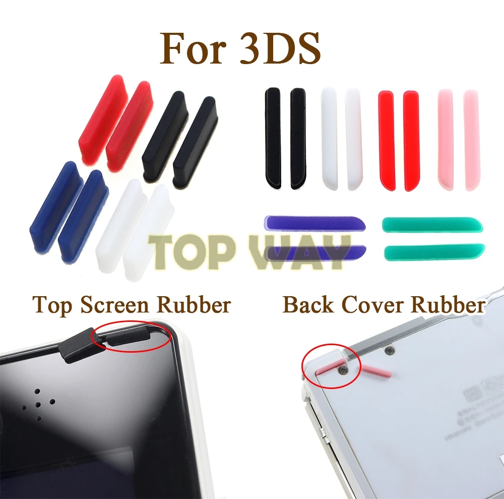 Cubierta de goma para la parte superior de la pantalla frontal de la consola Nintendo 3DS, 3 juegos