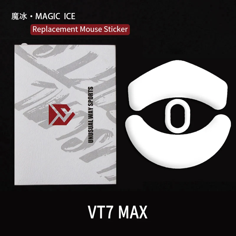 Patines de ratón inusualesWaySports pies Rapoo VT7 Max superficie curvada PTFE Anti colapso magia hielo rosa negro plata zorro - imagen 3