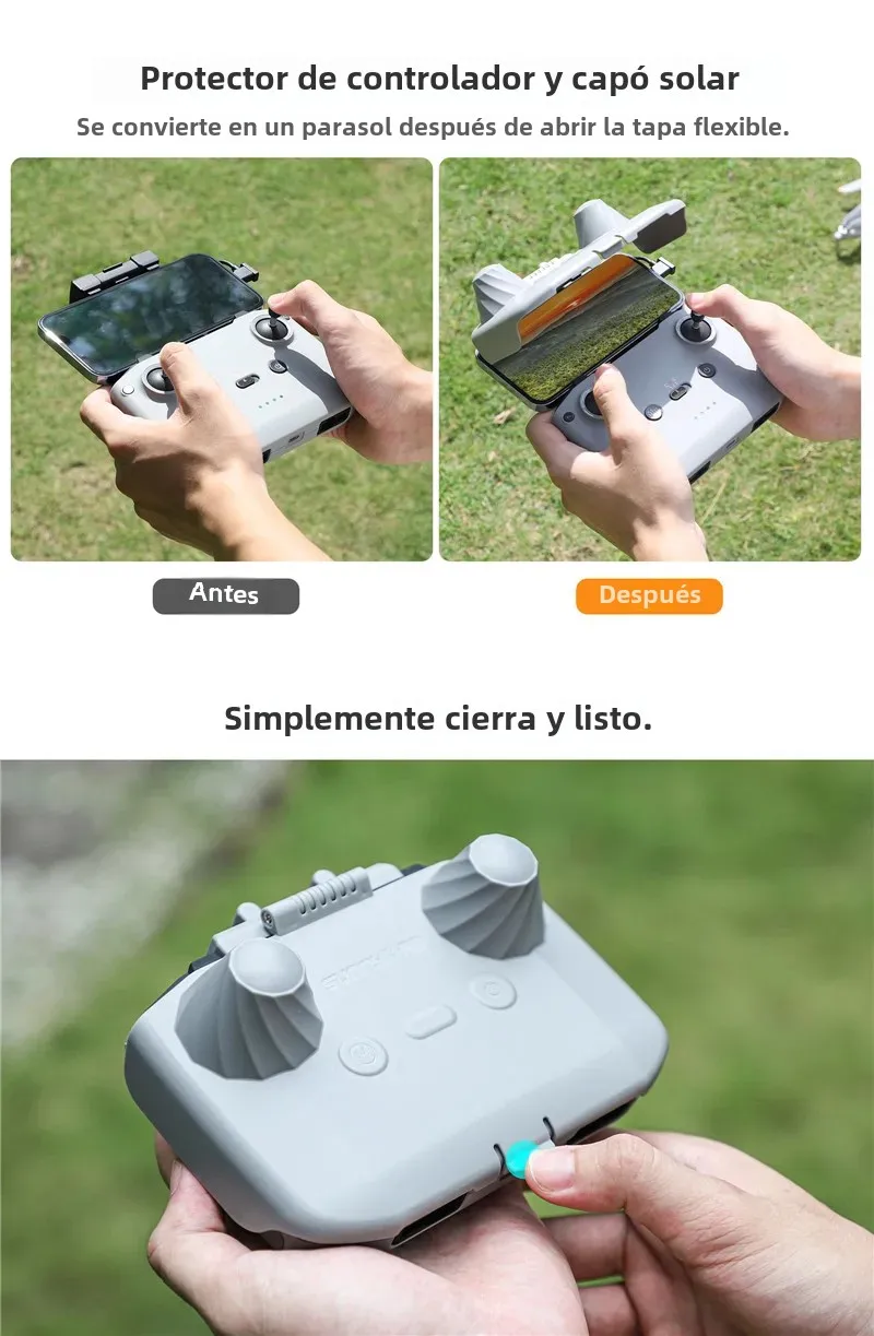 Protector de luz con Control remoto, cubierta protectora, parasol para DJI RC N1/RC N2/RC N3/RC N1C Mini 4 Pro/4K/Air 3S/NEO - imagen 3